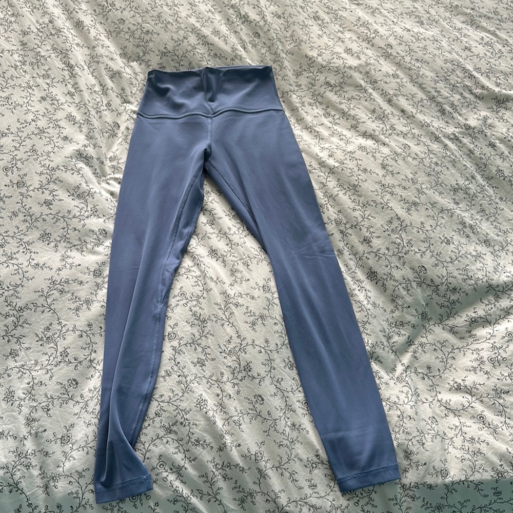 Lululemon size 4 aligns, hemmed to 26 inches :)